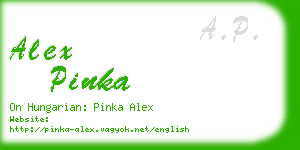 alex pinka business card